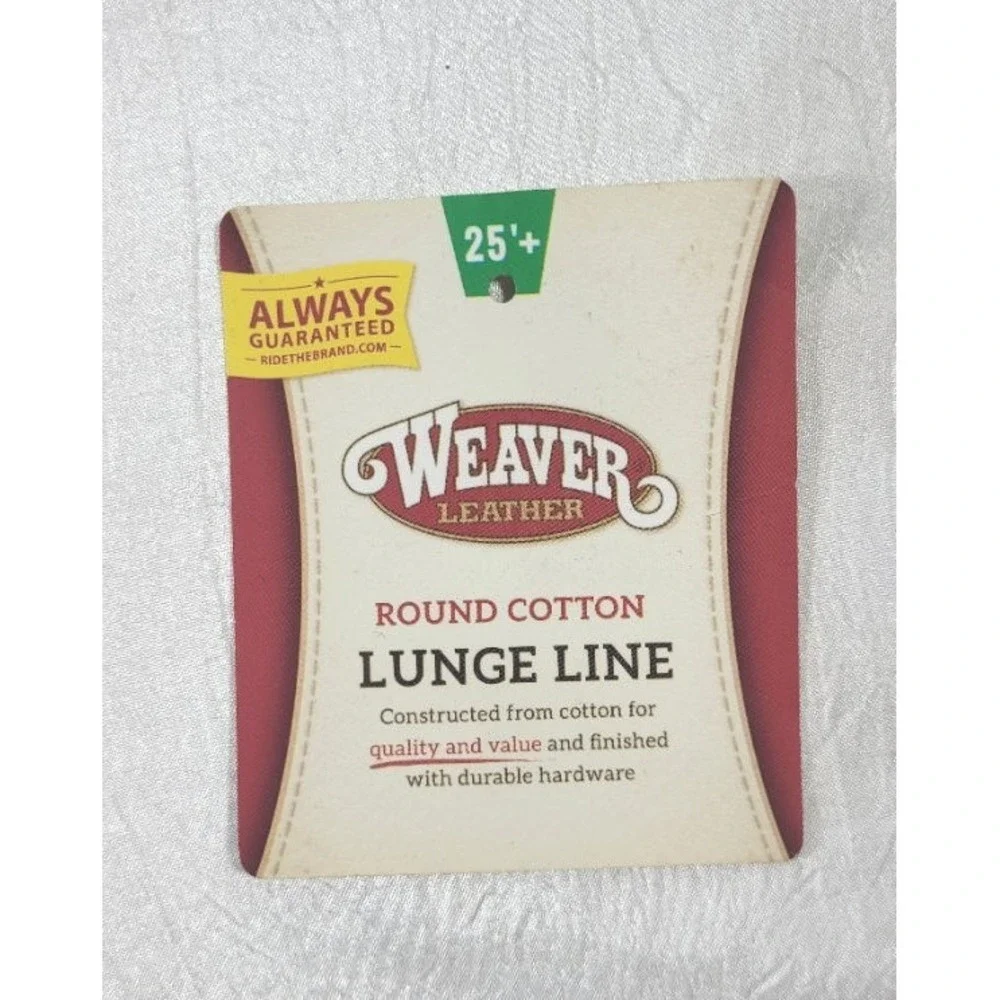 2 Weaver Rounded Cotton Lunge Lines w/ 225 Snap 3/4